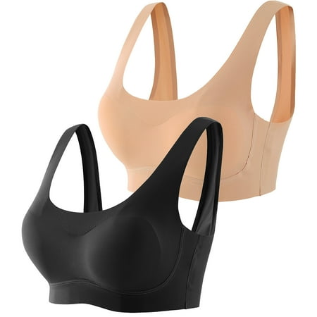 

NECHOLOGY Wireless Full Coverage Bras for Women 2 Pieces Women s Bra Compression High Support Bra For Women s Every Day Semi Bra Underwear Multicolour Medium