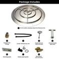 thumbnail image 3 of Dreffco Stainless Steel HIGH CAPACITY Fire Pit Burner Pan & Ring Pro Kit for Natural Gas, 36-Inch Pan, 30-Inch Ring, 250,000 BTU Max, 3 of 10