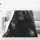 thumbnail image 1 of Balery Black And Gold White Horse Manta de Felpa Suave y Acogedora – Cobija de Franela Aterciopelada para Cama, Lavable y Cálida para Sofá, Mascotas, Transpirable-60"x50", 1 of 7