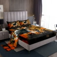thumbnail image 1 of Erosebridal American Football Sheet Set King, Rugby Sports Bedding Sets King Size, Geometric Room Decor, 4-piece, 1 of 6