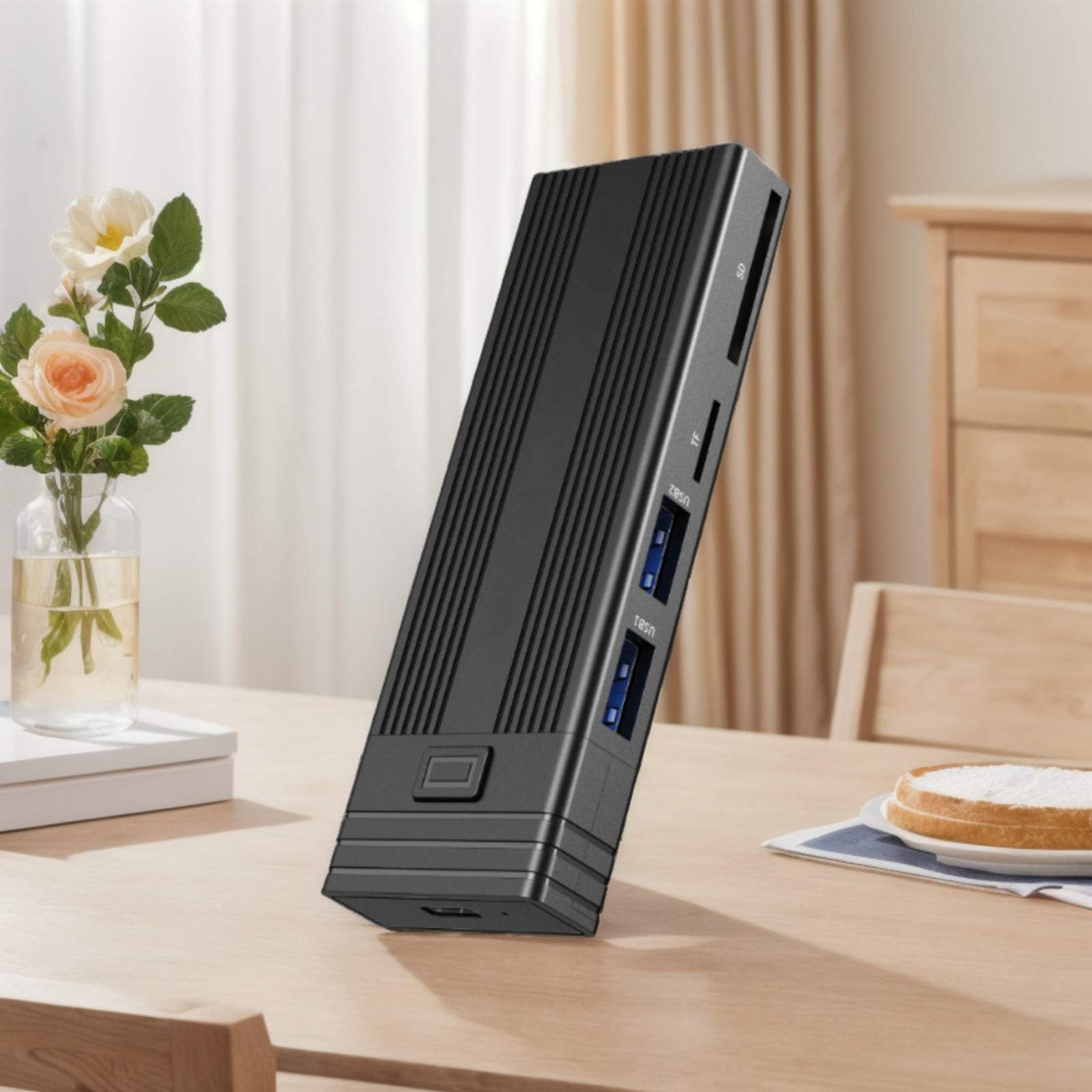 ARCADORA Dual-Function M.2 NVMe SSD Enclosure & USB Hub for Efficient Data Storage and Device Connection