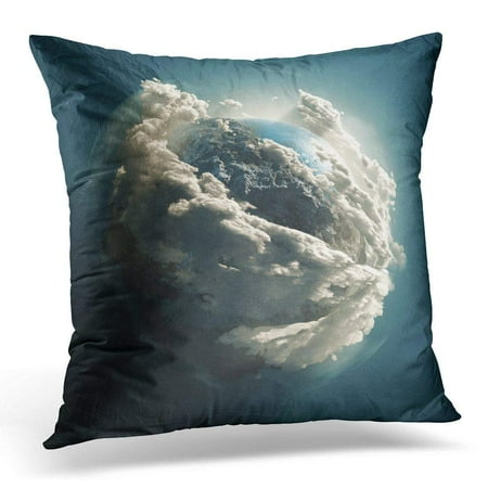 - USART Blue Atmosphere Earth Day Clouds Planet in Space Video Available 12661208 Globe Throw Pillow Case Pillow Cover Sofa Home Decor 16x16 Inches