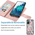 thumbnail image 4 of 6.5" Galaxy S20 FE 5G Case, Samsung Galaxy S20 FE 5G Wallet Case, Njjex Luxury PU Leather 9 Card Slots Holder Carrying Folio Flip Cover [Detachable Magnetic Hard Case] & Kickstand & Hand Strap-Marble, 4 of 5