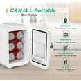 thumbnail image 2 of Fridge, 4 Liter Portable Cooler Warmer for Skincare Cosmetics Drinks Food, Compact  with Quiet Operation, 2 of 8