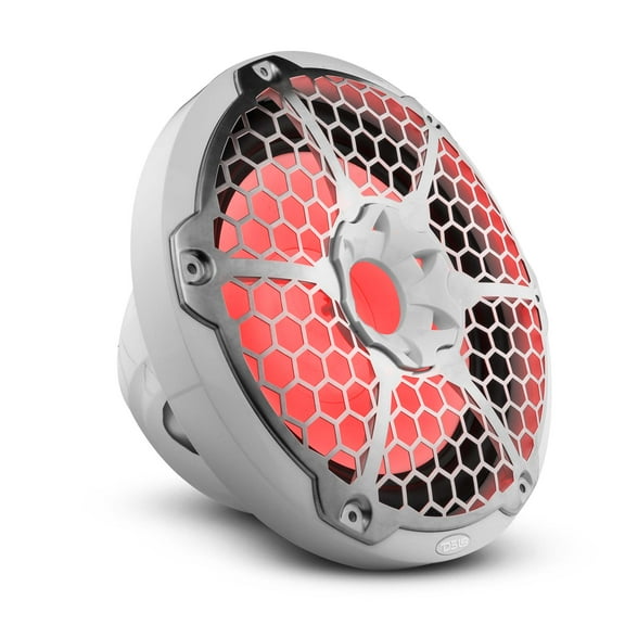 DS18 NXL-12SUB/WH Hydro All Elements 12-In. 700-Watt-Max SVC Marine Subwoofer with Integrated RGB LEDs (Glossy White)