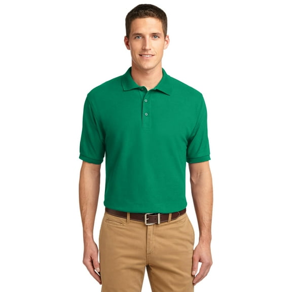 Port Authority Silk Touch Polo. K500, K500, Kelly Green, X-Large