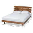 thumbnail image 4 of Baxton Studio Anzia Mid-Century Wood Platform Bed, Queen, Walnut Brown, 4 of 18