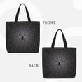 thumbnail image 2 of Fotbe Black Spider On Web Bolsa Tote con Estampado para Mujer, Bolsos con Cremallera, Bolsa de Hombro Casual de Gran Capacidad con Bolsillos Internos, 2 of 7