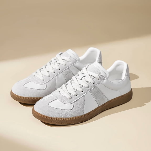 Retro Casual Lace‑Up Sneakers