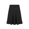 thumbnail image 2 of Hansber Kids Girls A Line Dance Skirt School Uniform High-Waisted Full Circle Dress Pleated Mini Black 10, 2 of 6