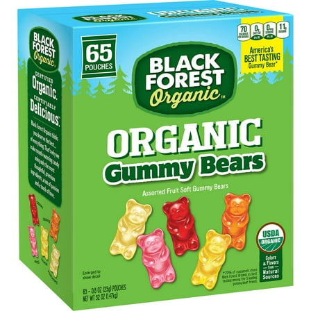 Black Forest Organic Gummy Bears 0.8 Ounce (65 Count)