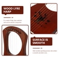 thumbnail image 4 of OULII 1Set Handheld Wooden 7 String Harp with Coffee Wood and Extra Harp Picks, 4 of 4