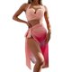 thumbnail image 1 of Gibobby Conjunto de Bikini Conjunto de piezas con falda de bikini dividida en degradado para mujer(Rosa,M), 1 of 5