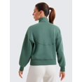 thumbnail image 2 of Sudadera CRZ YOGA SoftAura Half Zip para Mujer Verde Bosque Oscuro, 2 of 5