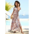 thumbnail image 2 of LASCANA Women's Floral Print Maxi Dress Smocking, 2 of 6