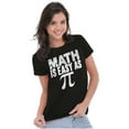 thumbnail image 3 of Math Is Easy As Funny Teacher Nerdy Womens Fitted Plus Size Graphic Tee Brisco Brands 2X, 3 of 5