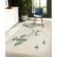 thumbnail image 4 of Japanese Decorative Rug, Cherry Blossom Sakura Tree Branches Romantic Spring Themed Watercolor Picture, Quality Carpet for Bedroom Dorm and Living Room, 6 Sizes, Reseda Green, by Ambesonne, 4 of 4