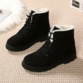 thumbnail image 2 of YLYL Women's Suede Waterproof Lace up Winter High Top Snow Boots, 2 of 6