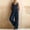 Dark Blue, variant on Morttic Women's Summer Casual 2 Piece Set – Asymmetric Decorative Button Crop Top & High Waist Wide Leg Pants with Pocket Dark Blue,XXXL