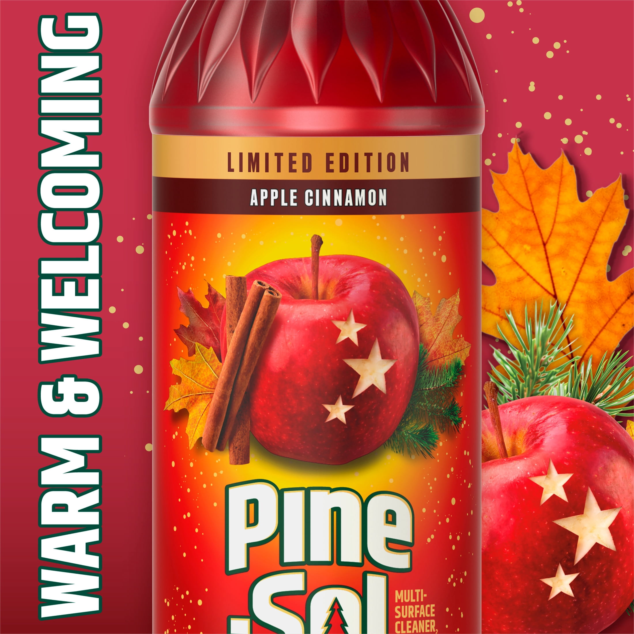 Pine-Sol Multi-Surface Cleaner, Apple Cinnamon Scent, Limited Edition, 24 fl oz