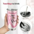 thumbnail image 4 of Breast Cancer Gifts for Women, Cancer Awareness Tumbler with Straw and Lid 20oz, Breast Cancer Survivor Gifts for Women, Stainless Steel Coffee Tumbler Cup for Women, 4 of 6