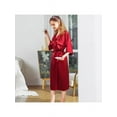 thumbnail image 5 of Luxsea Ladies New Imitation Silk Casual Nightgown And Home Wear Pure Color Pajamas Robe, 5 of 7