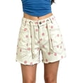 thumbnail image 5 of LEKWK Polka Dot Jean Shorts Womens High Waisted Drawstring Casual Denim Shorts Y2K Loose Fit Frayed Bottoms with Pockets Summer Beach Vacation Outfits, 5 of 5