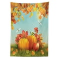 thumbnail image 3 of Ambesonne Harvest Tablecloth Rectangular Table Cover, Fall Season Yield Leaf, 60"x90", Orange Vermilion Green, 3 of 4