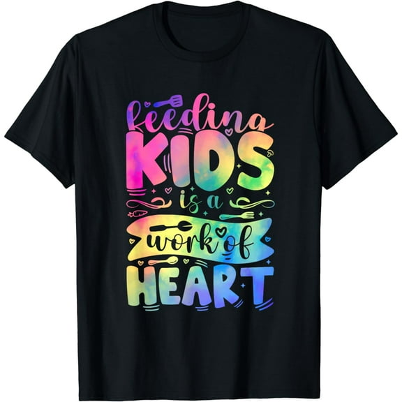 Feeding Kids Is A Work Of Heart Cute School Lunch Lady T-Shirt