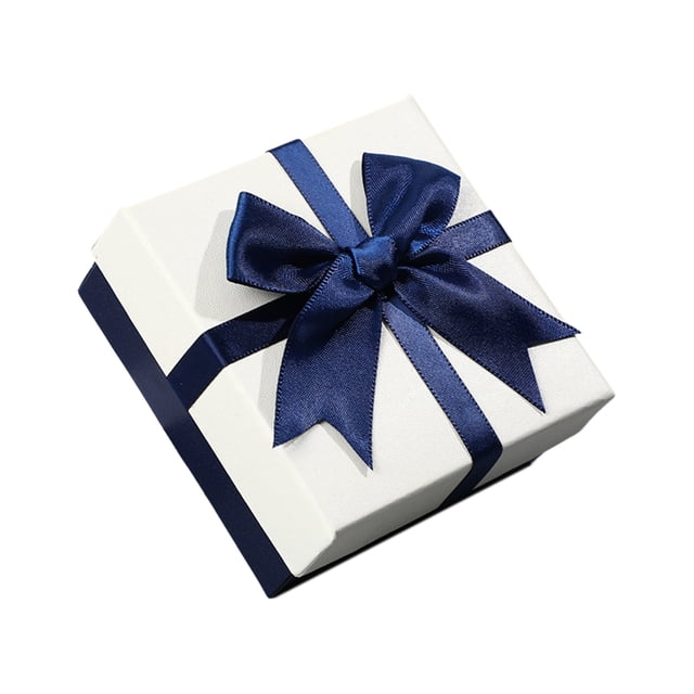 Caja de regalo cuadrada con lazo de cinta para dama de honor, boda, cumpleaños, regalo con tapa, embalaje portátil para joyas.