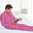 thumbnail image 6 of Lsque Leopard Pattern Long Sleeve Pajama Set for Men - Soft 2-Piece Sleepwear and Loungewear Set with Pockets, Comfy Nightwear-X-Large, 6 of 7