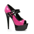 thumbnail image 2 of Ellie Shoes E-609-Jet 6" Heel Womens peep toe pump. Black PU / 7, 2 of 2