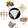 thumbnail image 4 of 100 bolsas cónicas transparentes, bolsas de celofán para dulces, bolsas triangulares de plástico para dulces de 25 x 13 cm con lazos giratorios para alimentos, 4 of 4