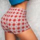 thumbnail image 4 of Fotbe Checkered Christmas With Snowflakes Shorts Sin Costuras – Shorts Deportivos de Cintura Alta para Mujer, Elásticos para Gimnasio, Yoga, Running o Ciclismo-XX-Large, 4 of 8