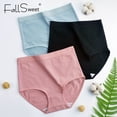 thumbnail image 2 of FallSweet 2 piezas / lote! Ropa interior de algodón para mujer, bragas de cintura alta, calzoncillos cómodos de Color sólido, lencería de talla grande M-XXXL Tan Jianjun unisex, 2 of 2
