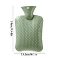 thumbnail image 3 of LBECLEY Heating Pad Hand 1 Liter Large Capacity Hot Water Bottle Classic Hot Water Bag Does Not Leak Hot Water Bag Easy To Use To Abdominal Winter Christmas Valentine's Activated Heat Pack Green, 3 of 4