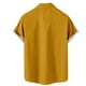 thumbnail image 3 of Camisas s Para Hombre Manga Corta Camisa de manga corta con estampado digital 3d de ocio de tendencia de moda de playa de turismo de vacaciones de verano para hombres (Gold, XL), 3 of 5