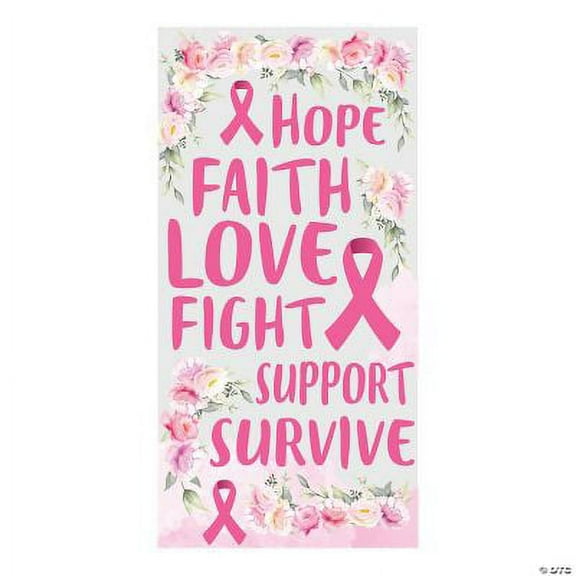 Pink Ribbon Door Cover, Party, Party Decor, 1 Piece