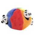 Plush Treehhouse Panda Stuffed Forest Animal Set with Squeak Sound for