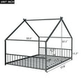 thumbnail image 6 of Cterwk Full Size Metal House Bed, Black, 6 of 9