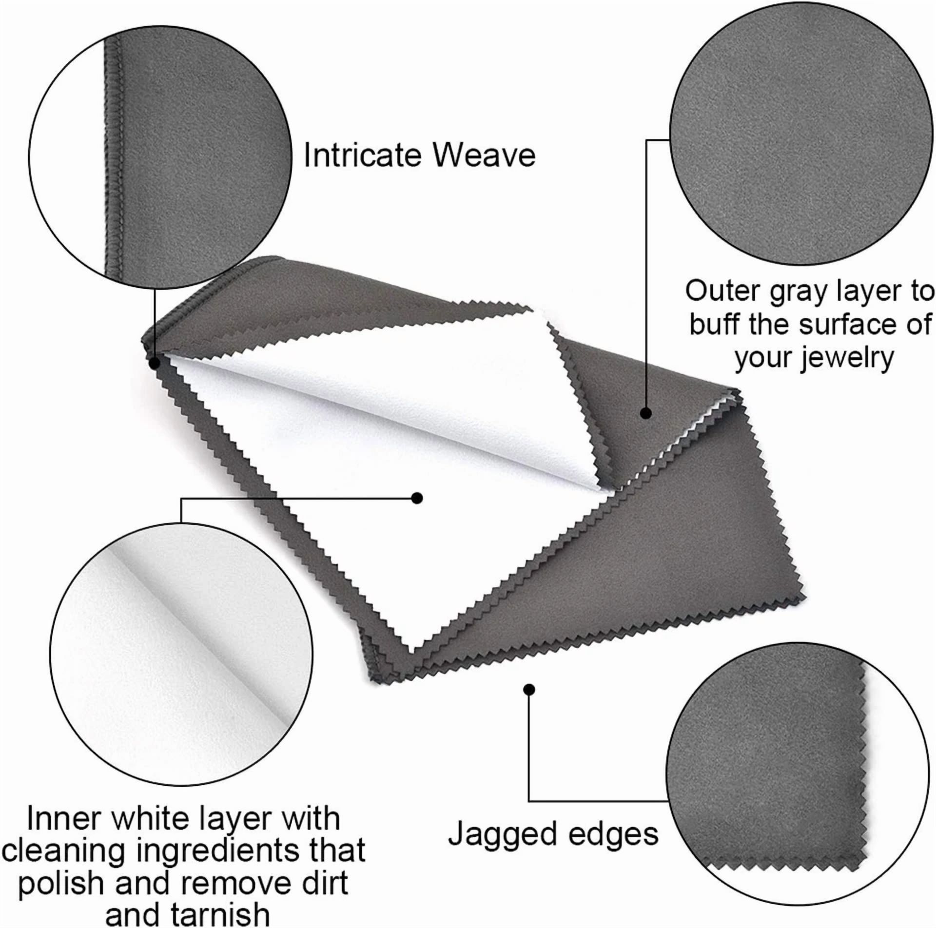 BUTTERFLY- 2Pcs Large Gray Jewelry Polishing Cloth For Silverware And Fine Valuables