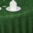 BalsaCircle 120 in Green Shaggy Fringe Polyester Round Tablecloth Wedding Party Events Home ...