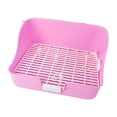 thumbnail image 2 of Caja de arena para conejos, jaula para mascotas para limpiar en interiores con cajón, inodoro para erizos rosa, 2 of 9