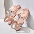 thumbnail image 7 of CPNG Toddler Girls Sandals Open Toe Ankle Strap Dress Shoes with Glitter Rhinestone for Wedding Party Toddler Kids Princess Shoes, 7 of 7