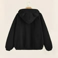 thumbnail image 5 of Duoif Womens Hoodies Pullover Women's Hooded Fleece Jacket - Plush Material with Pockets Womens Tops Black L, 5 of 8