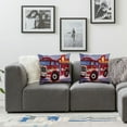 thumbnail image 2 of Firestruck Firetruck Red, White, and Blue Decorative Pillow,, 2 of 7