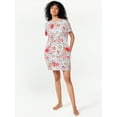 thumbnail image 2 of Joyspun Women's Print Sleepshirt with Pockets, Sizes S/M to 2X/3X, 2 of 5