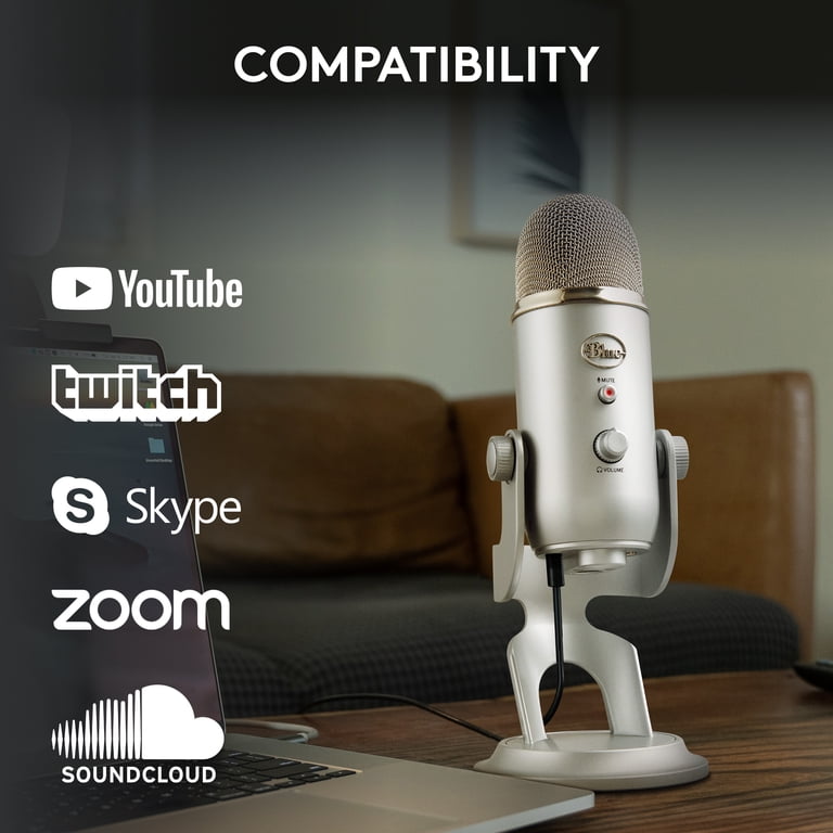 Blue Microphones Yeti USB Desktop Microphone - Gaming and Podcast