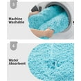 thumbnail image 5 of Teal Bathroom Rug 24x48 Non Slip Fluffy Bath Mat for Bathroom Floor Washable Plush Luxury Bath Rug for Tub Soft Shaggy Absorbent Shower Sink Mat, 5 of 18