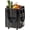 Black, variant on Colourtree Silver Foldable Rolling Shopping Cart Large Capacity Trolley Reusable